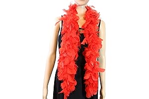 Over 10 Color 25 Gram, 4 Feet Long Chandelle Read Feather Boa,...