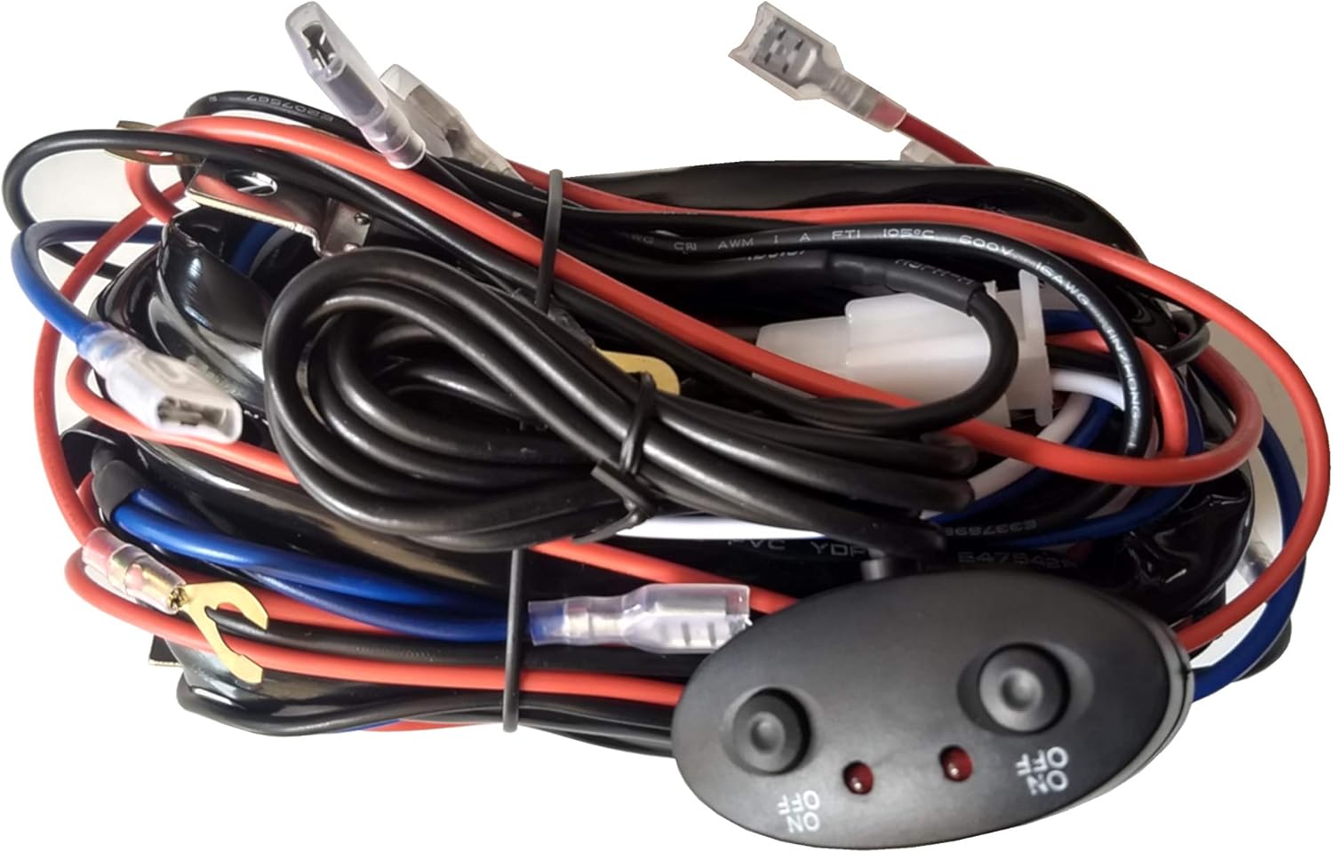Jupiter LED Lighting 4 Lead LED Heavy Duty Wiring Harness with Fuse 12V 40A Relay