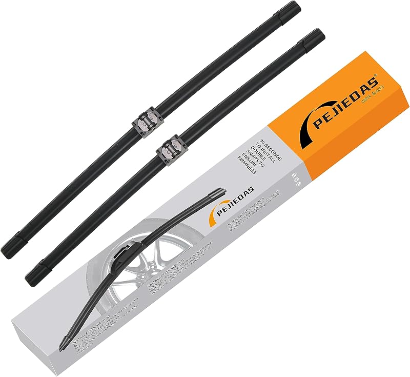 Palhetas do limpador de para-brisa dianteiro PEJIEDAS 60,96 cm + 48,26 cm para BMW 328i, 328xi, 335xi, 335i e M3 2007–2009 – Kit com 2