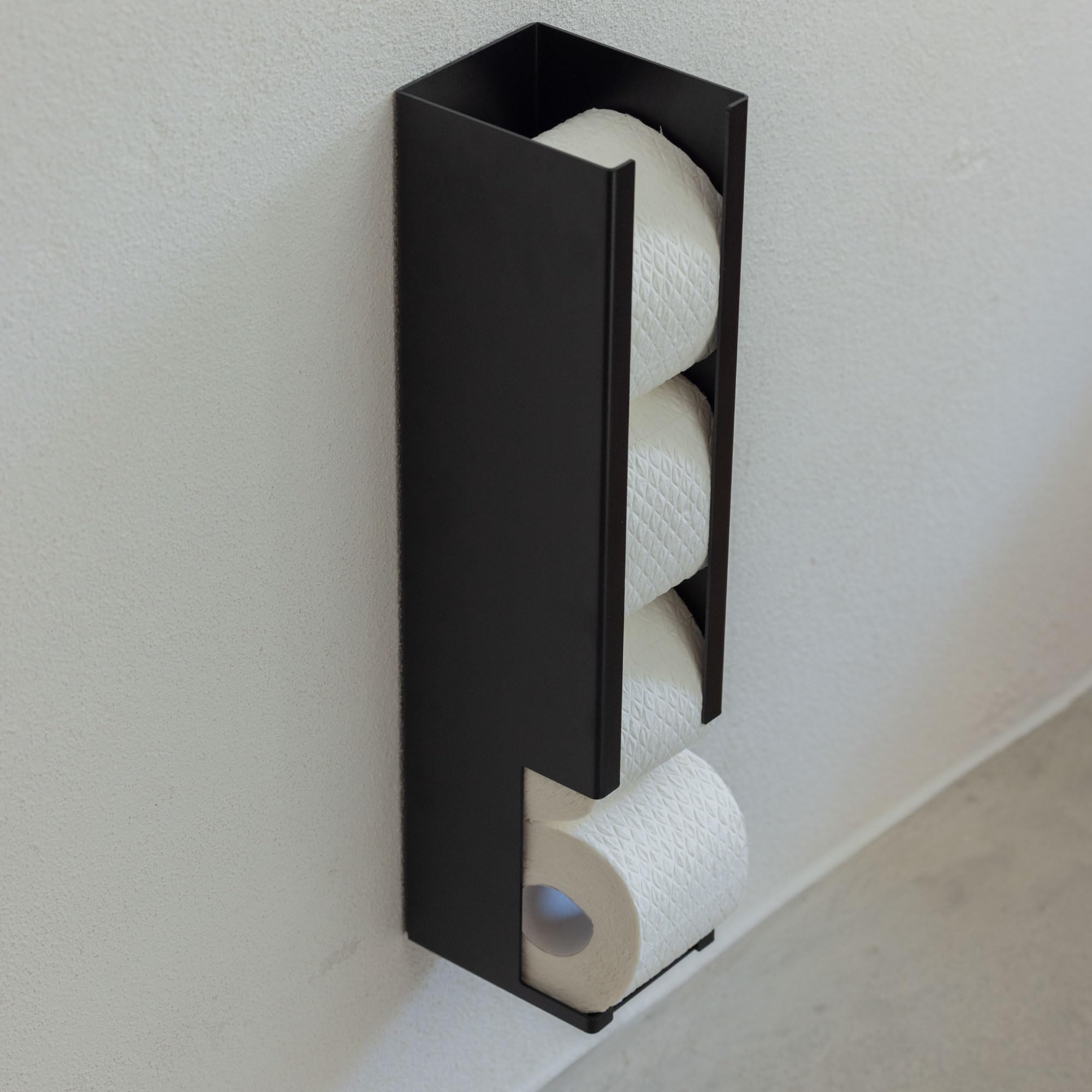 YOUS® Premium Toilettenpapier Reserverollen Spender You´re Welcome (Tiefschwarz)