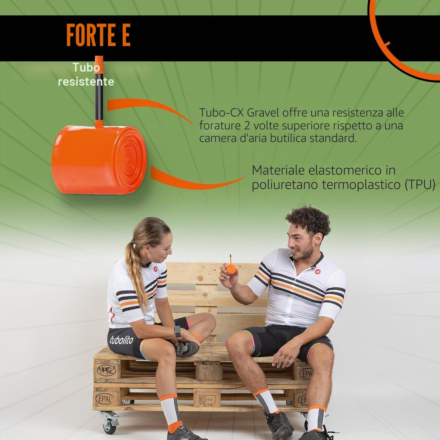 Tubolito Tubo-CX/Gravel - Camera d'aria in TPU 700C x 32-50 mm, confezione da 2, valvola Presta nera da 60 mm, leggera, resistente e compatta, doppia resistenza in butile, compatibilità con cerchioni