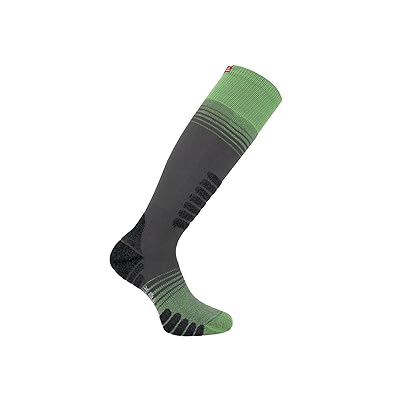 Eurosock Ski Supreme 2 Pack Crew Cut Socks Shoes Grey/Green 1