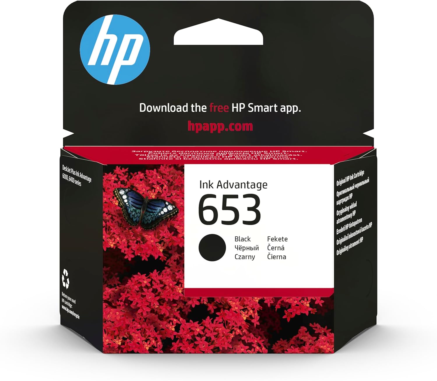 HP 653 Siyah Mürekkep Kartuş 360 Sayfa (3YM75AE) - Görsel 1