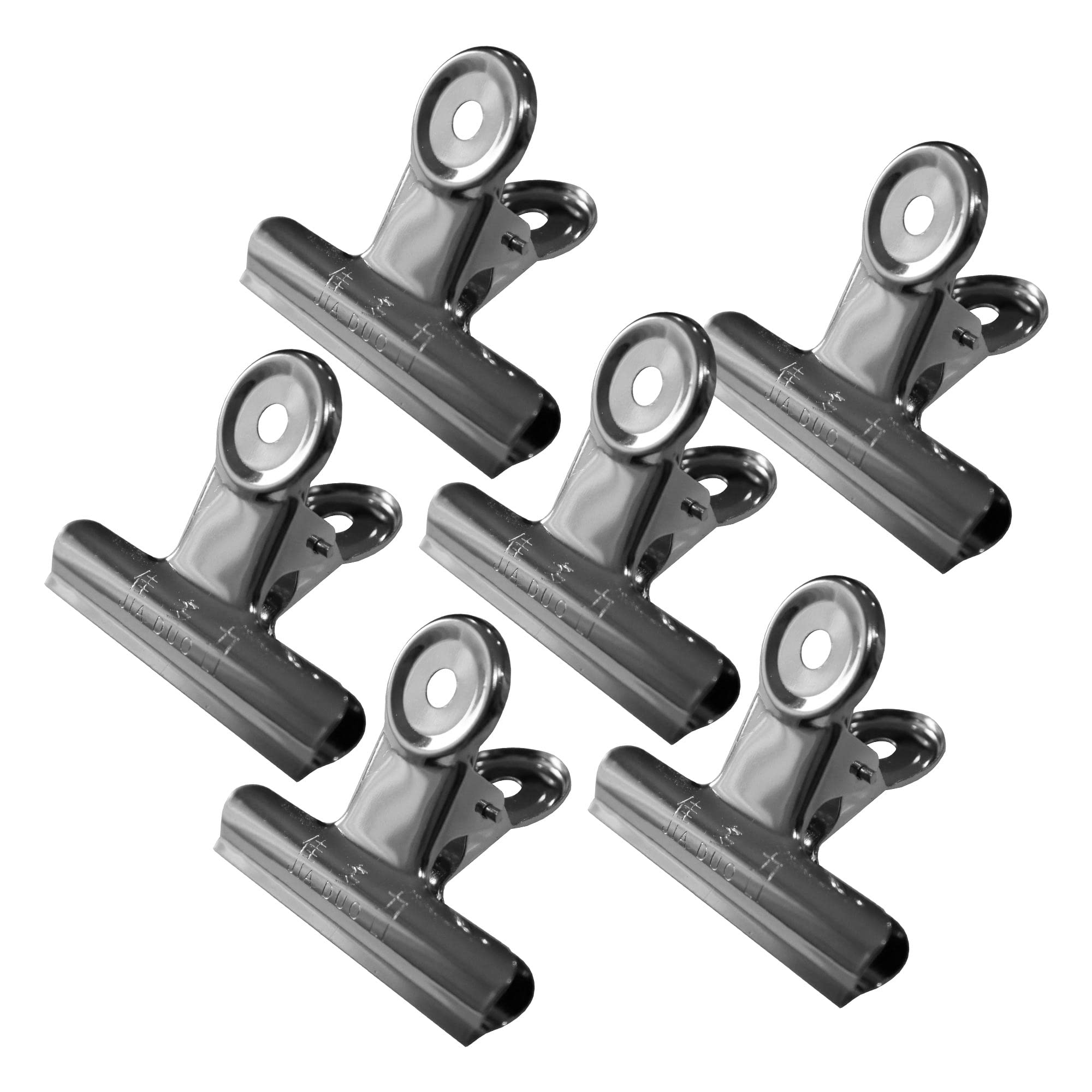 HaberCrafts Bulldog Clips Money Clip Letter Clips Silver Metal Clip (Silver 63mm, Pack of 36)