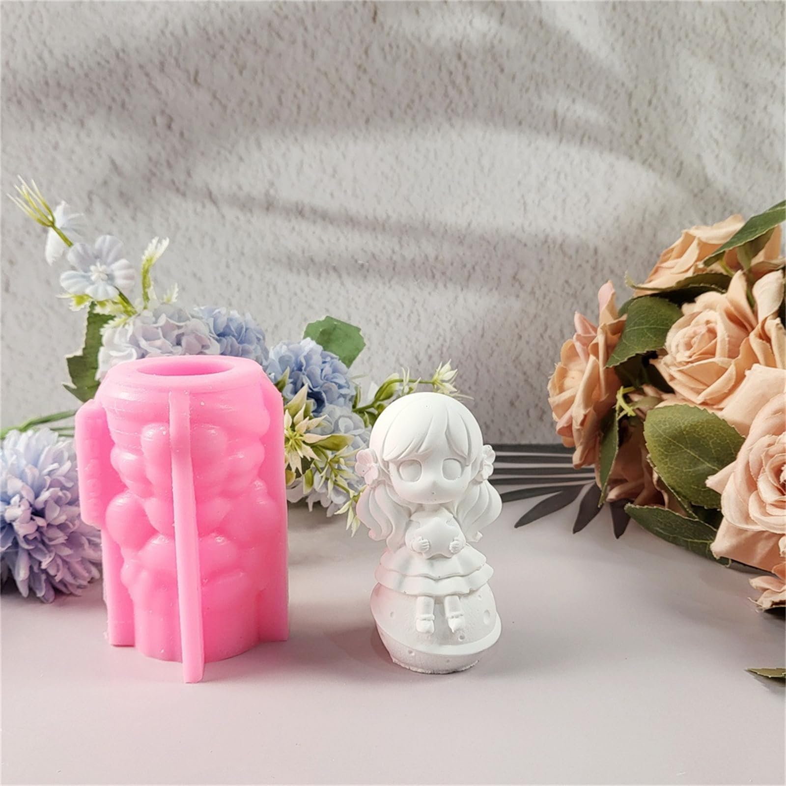 Princess Statue Silicone Molds Easy Demolding for Handmade Soap Home Decoration Epoxy Resin Silicone Molds