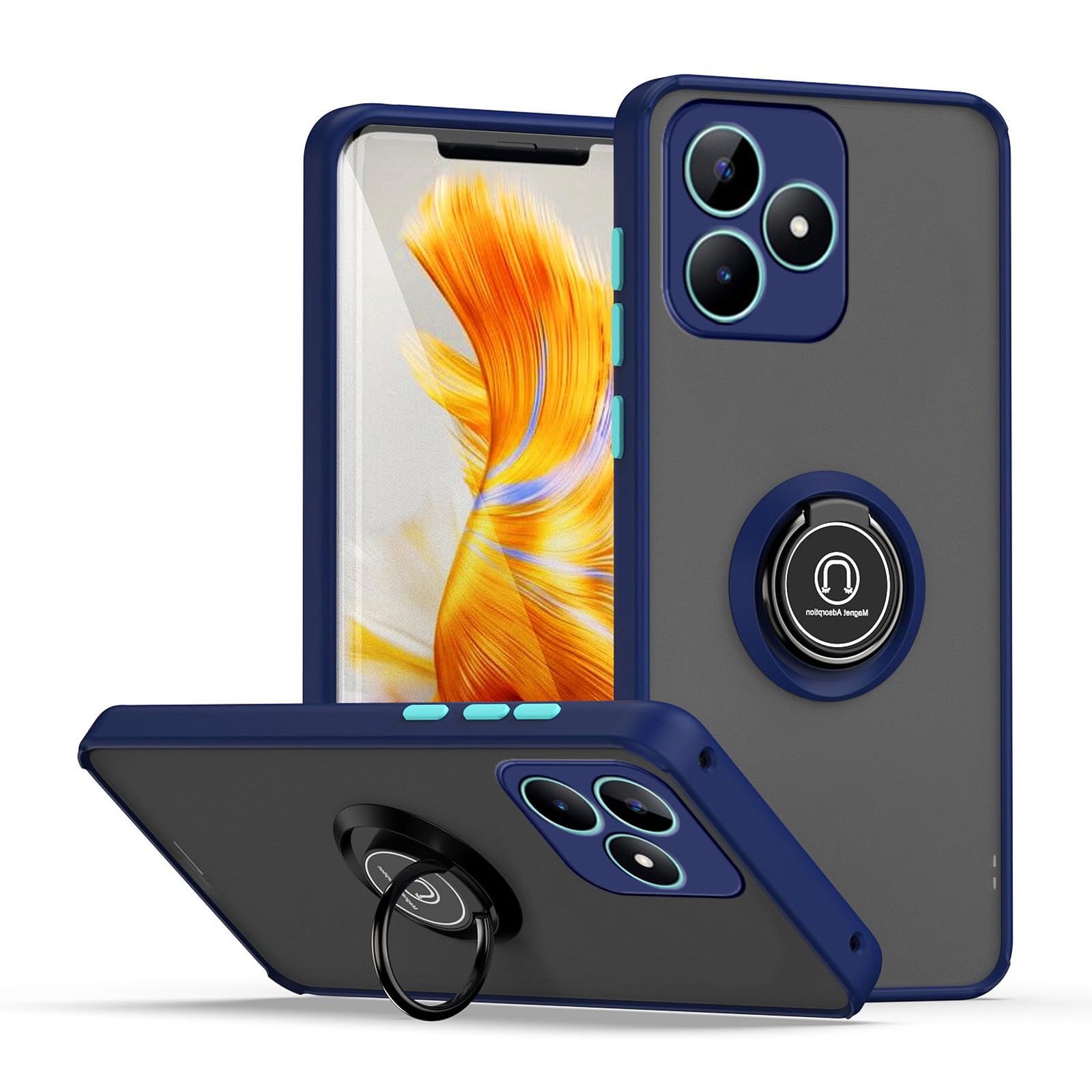 HAOYE Cover for Realme C51 / Realme Note 50 with 360 Degree Rotating