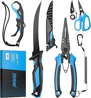Fishing Tool Kit, Fishing Gear - Fishing Plier with Sheath, Fillet Knife, Fishing…