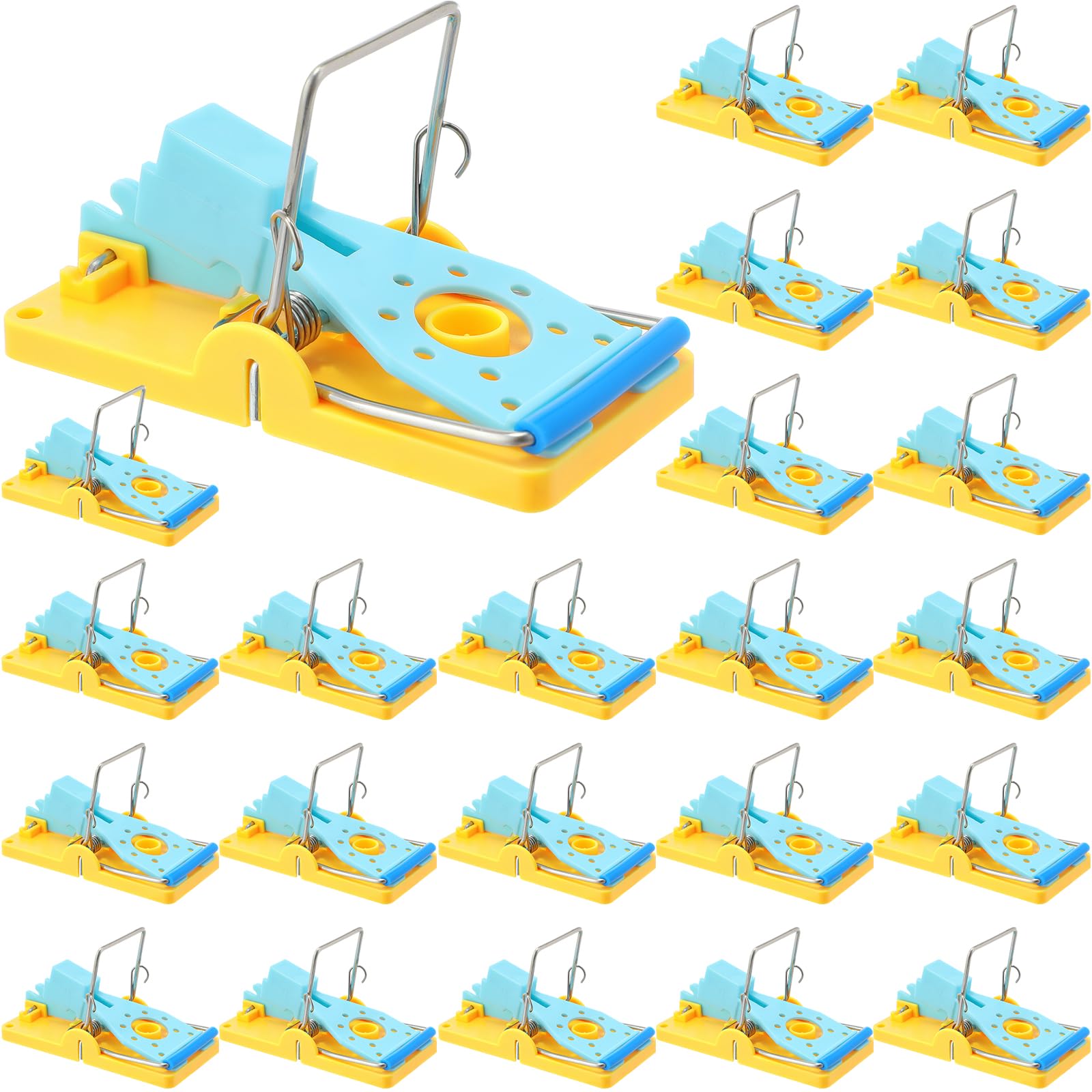 Qualirey 24 Pcs Mouse Traps Bulk Plastic Snap Rat Trap Reusable, Fast Kill