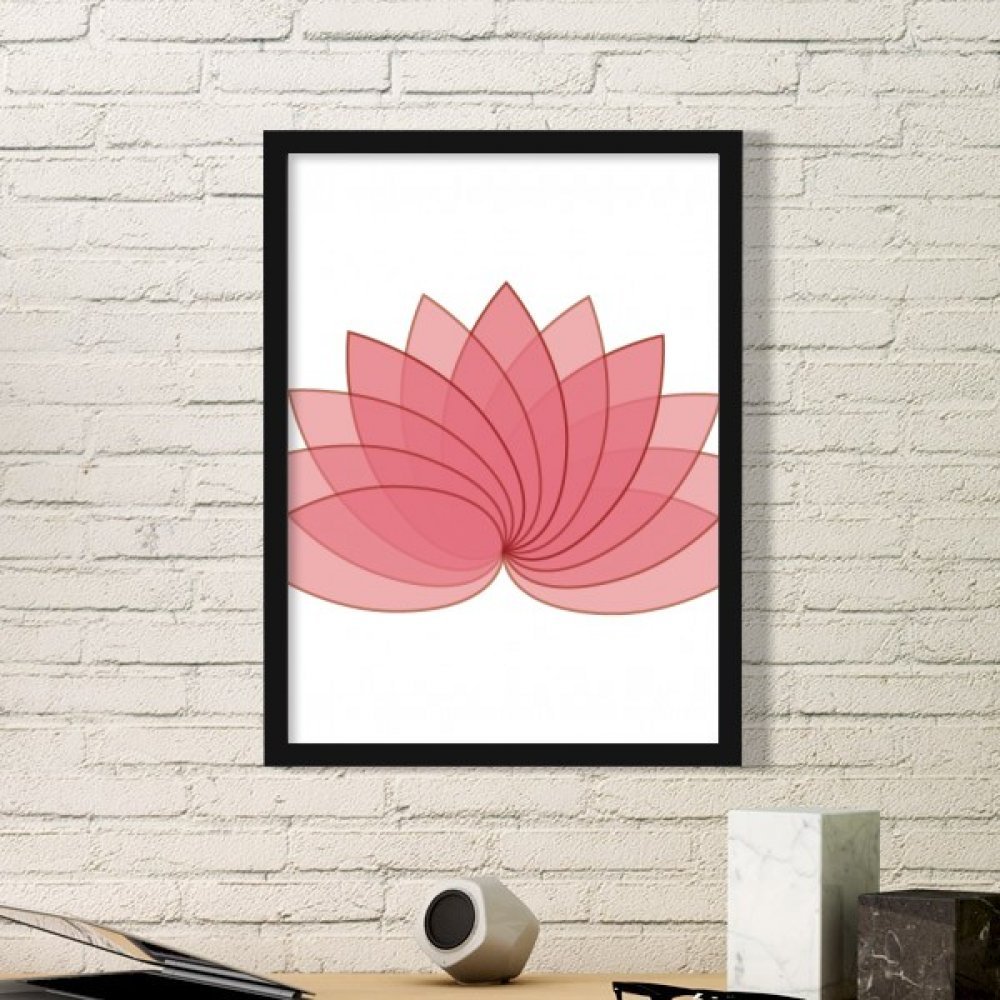 Cadre photo lotus noir pour décoration zen de salon et de bureau