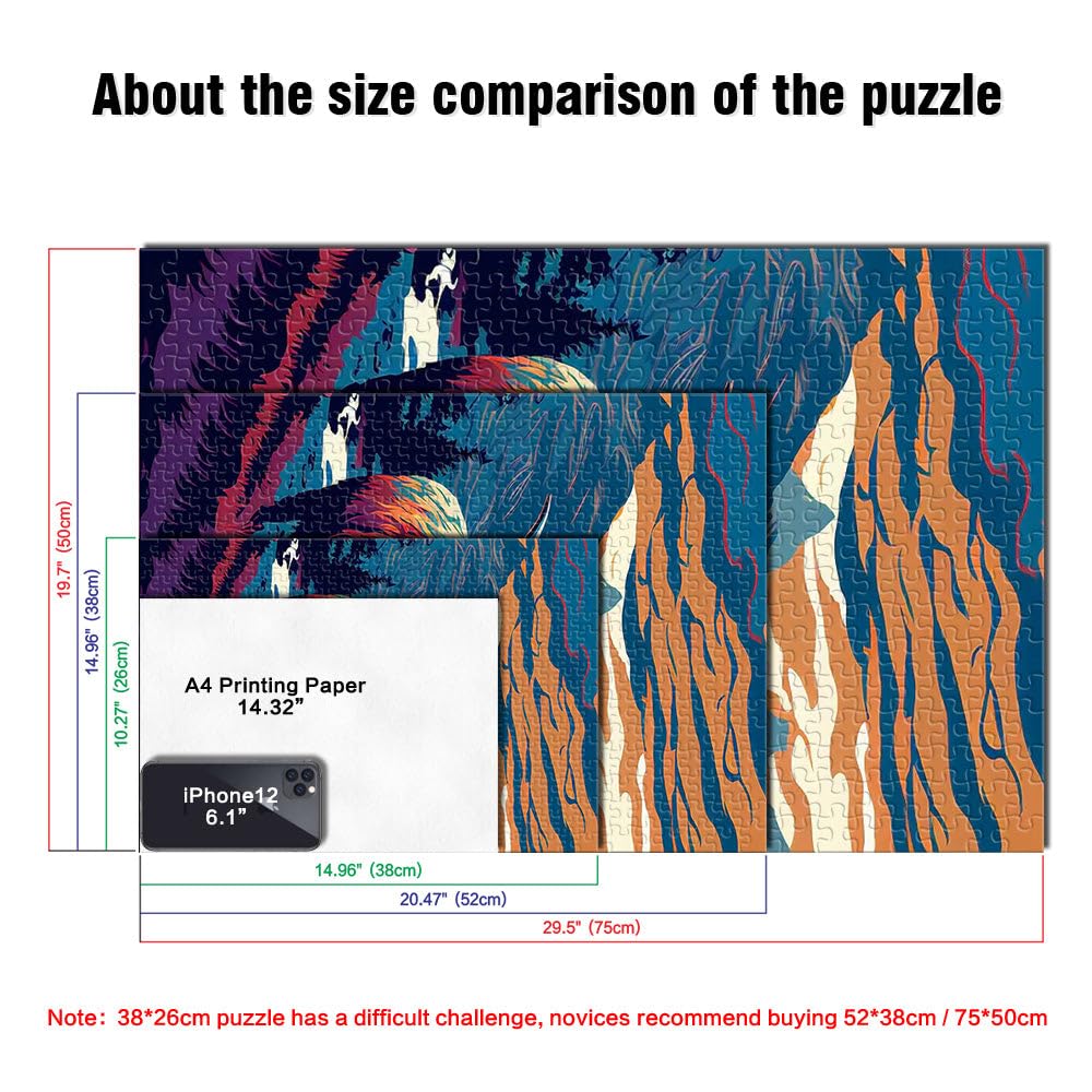 Vaches des Highlands écossaises Puzzles de 2000 pièces pour Adolescents Jeu de Quiz est idéal comme Cadeau pour Toute la Famille 70x100cm