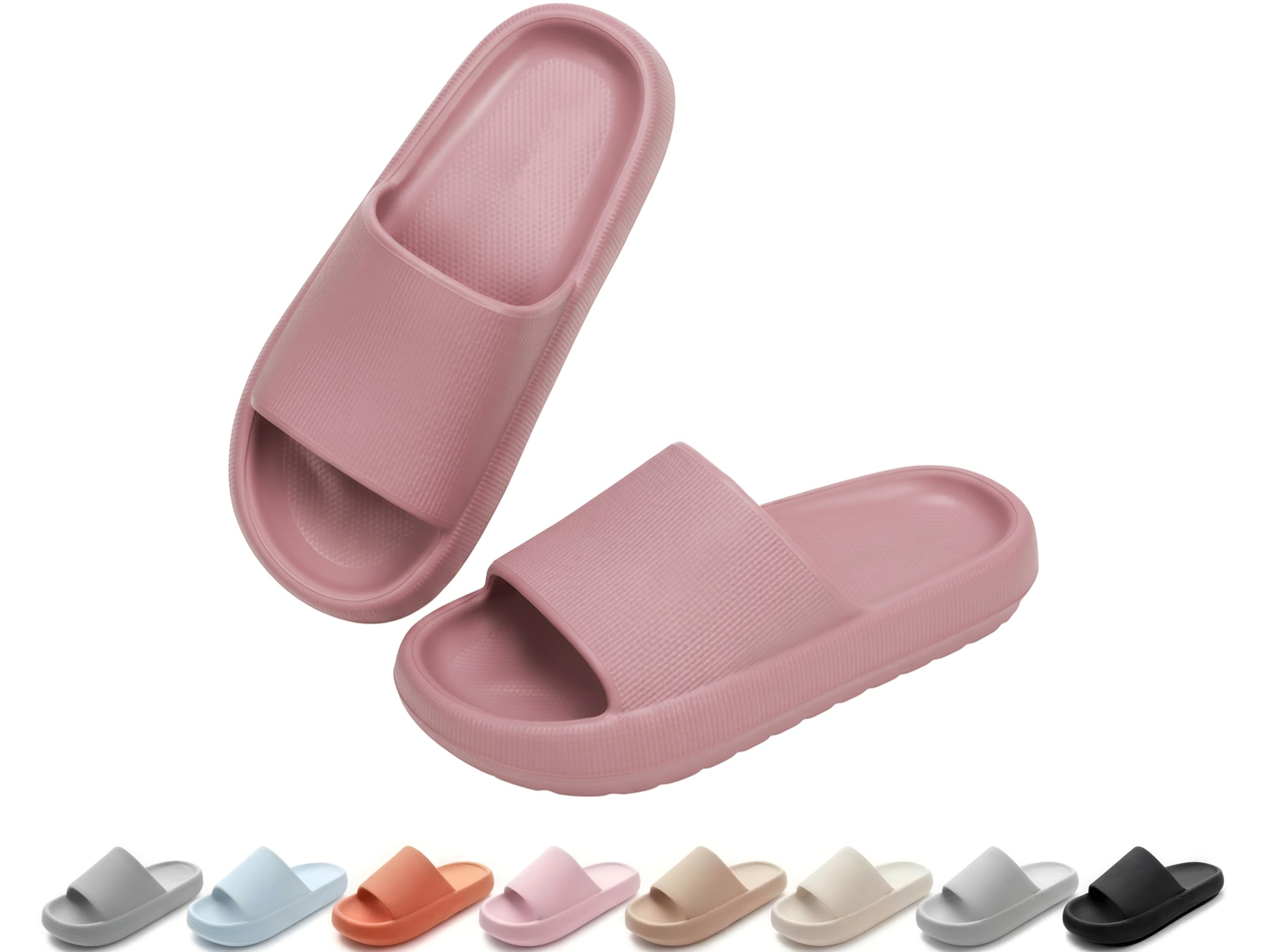 Ankis Badelatschen Damen & Herren,Badeschlappen & Schlappen Damen, Weiche Hausschuhe, Wolkenschuhe, Rutschfeste Badesandalen für Dusche Pool Strand & Sauna, Hausschuhe Damen