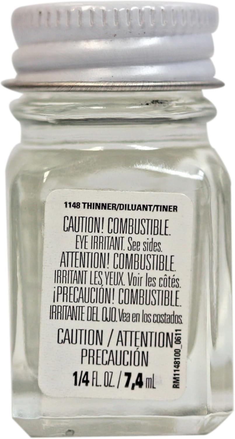 Testors 1148TT Enamel Paint Thinner 0.25 Oz - Ideal Brush Cleaner & Thinner for Model Projects