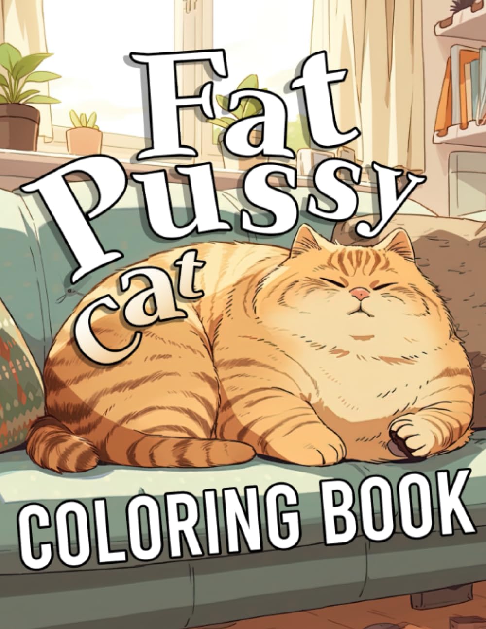 Fat Pussy Cat Coloring Book: Adorable Chubby Feline Friends Coloring Pages for All Ages Relaxation & Whimsical Fun