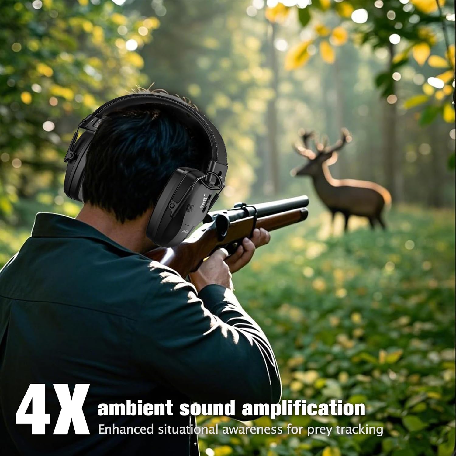 ProCase SNR 36dB Noise Reduction Safety Ear Muffs Bundle with Electronic Active Noise Cancelling Earmuffs