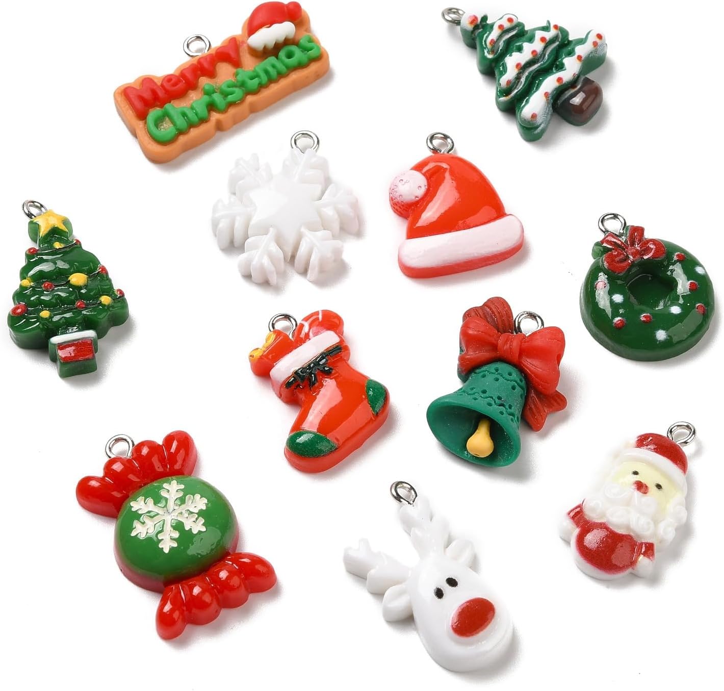 LiQunSweet 50 pcs Colorful Luminous Cat Shaped Cup Charms Lovely Kitten Drink Bottle Charms for DIY Jewelry Necklace Bracelet Earring Craft Bag Keychain