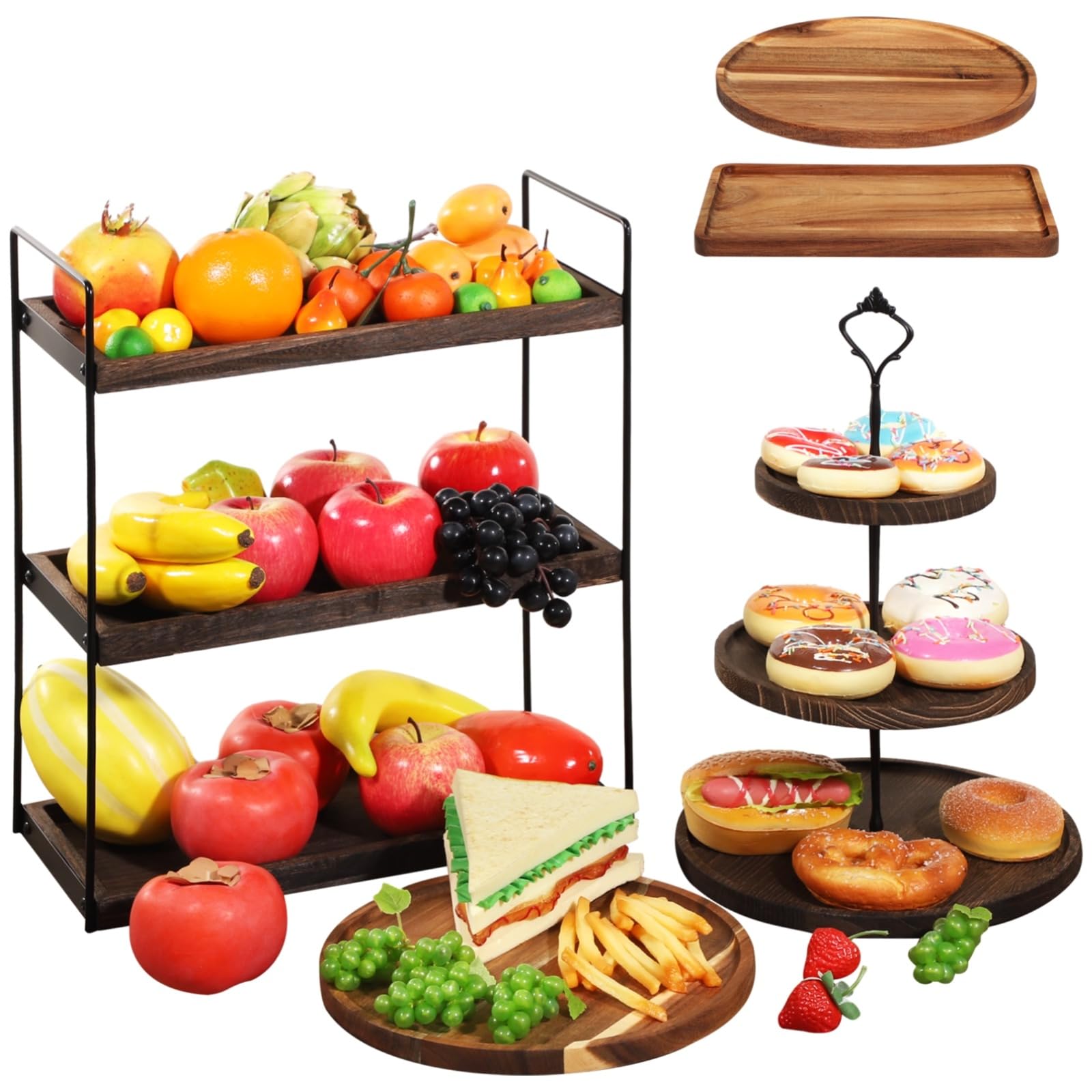 Support à gâteaux en bois à 3 niveaux pour optimiser l'espace de vos buffets