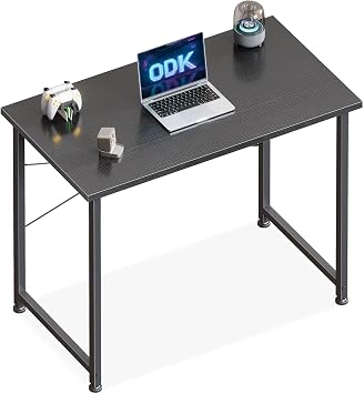 ODK 80x40 cm Desk, Computer Desk for Home Office, Black