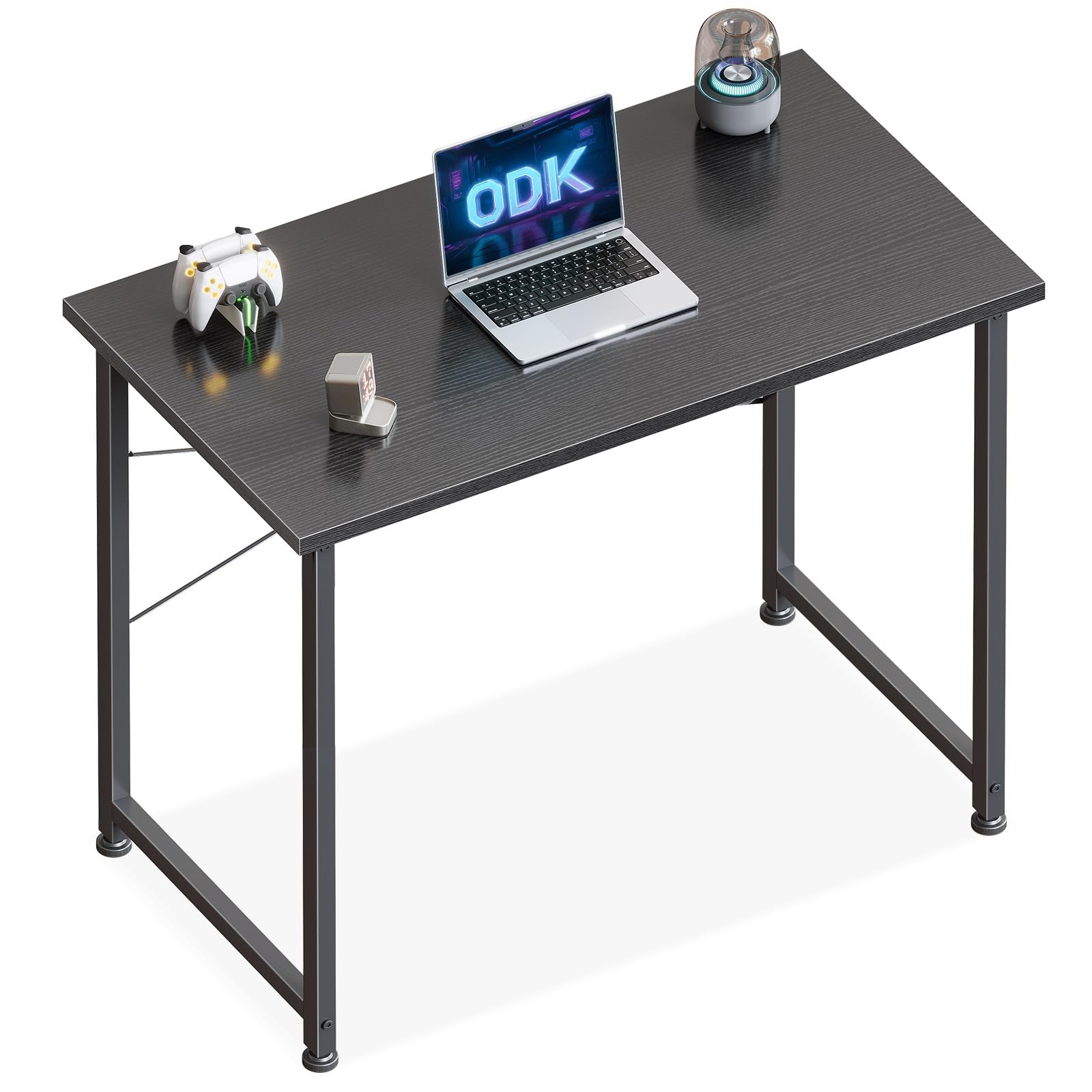 ODK Kleiner Schreibtisch, 80×40cm Computertisch Bürotisch, Schreibtisch Klein Schwarz Arbeitszimmer Holz PC Tisch Officetisch Für Home, Office