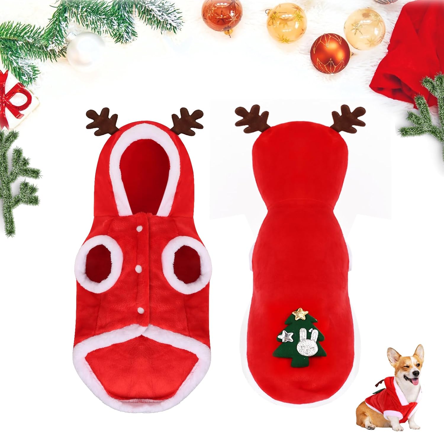 Cat Christmas Outfit, Dog Christmas Outfits, Christmas Pet Clothes Dog
