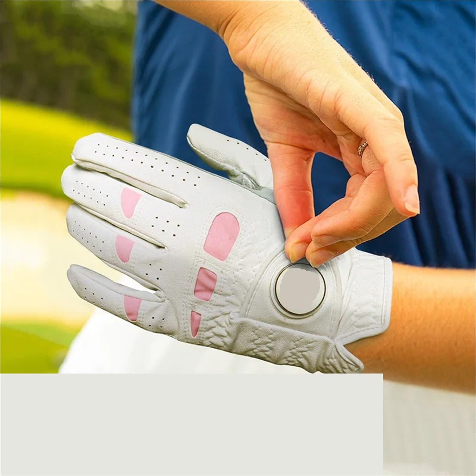 Damen-Golfhandschuhe, 6er-Pack | -Lederhandschuhe mit Ballmarker for jedes Wetter