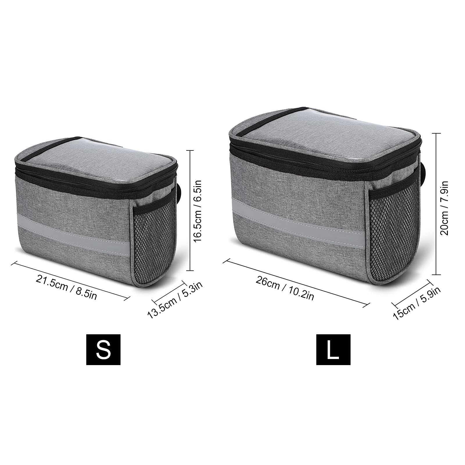 Lixada Sacoches de guidon pour vélo, sacoche de guidon de vélo, sac de transport pour guidon de vélo, sac de transport pour guidon de vélo, porte-téléphone