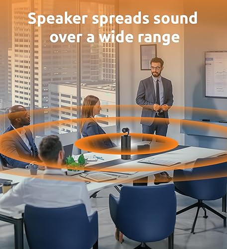 Vista 4 de TOUCAN Video Conference Camera with 4 Noise-Cancelling Mics, Speaker, Adjutable Camera, 1080p Detachable USB Webcam Plug and Play Works with Zoom