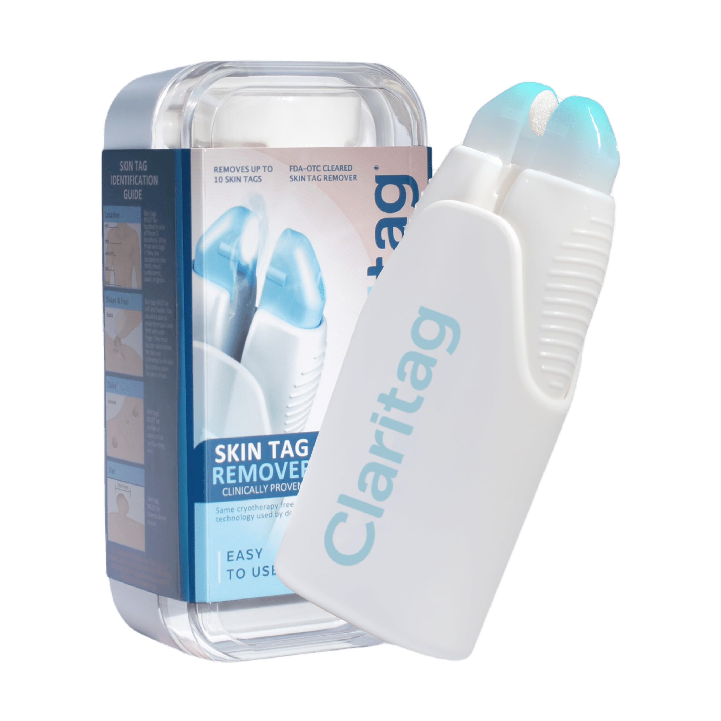 Claritag Advanced, Dispositivo Eliminador de Acrocordones, Kit Criogénico | Eliminación de Acrocordones, Resultados en 7-14 Días, Hasta 10 Ciclos de Tratamiento, Kit Criogénico Freeze-Off