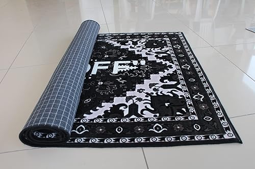 Miniatura 5 de Alfombra con texto en inglés Keep Off, para sala de estar, alfombra de ventilador, alfombra popular, decoración del hogar, alfombra moderna,