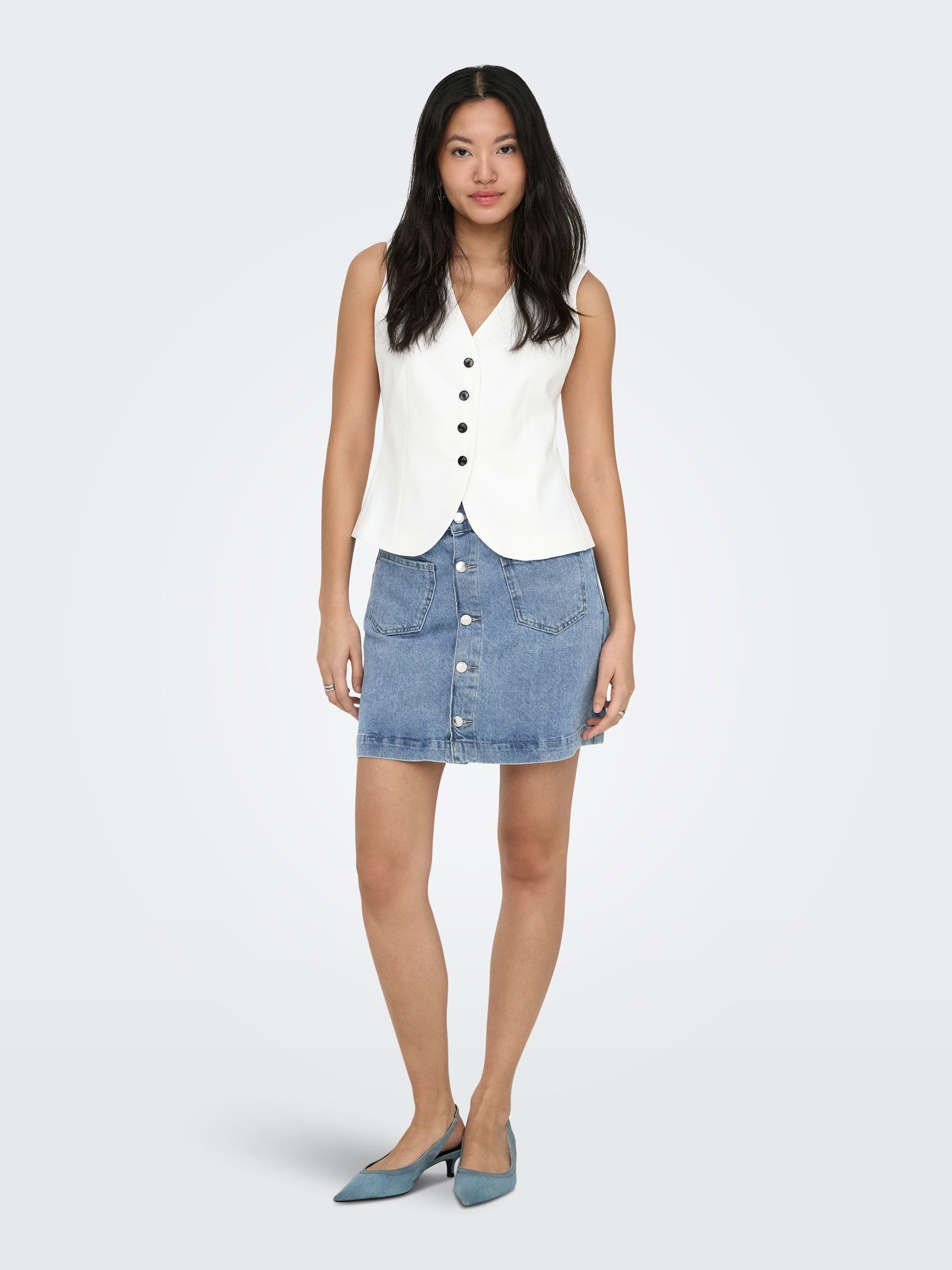ONLY Women's Onlamazing HW Skirt Tai DNM Noos Onlamazing HW Skirt Tai DNM Noos (Pack of 1)