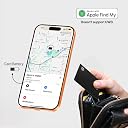 SPOTMINDERS Apple MFi Certified Wallet Tracker PRO Bank Card Design - Works With Apple Find My Tracking Card for Wallet Card Rechargeable Tag IP68 0.07in Slim Iphone Item Finder for Luggage Tags Purse gallery image