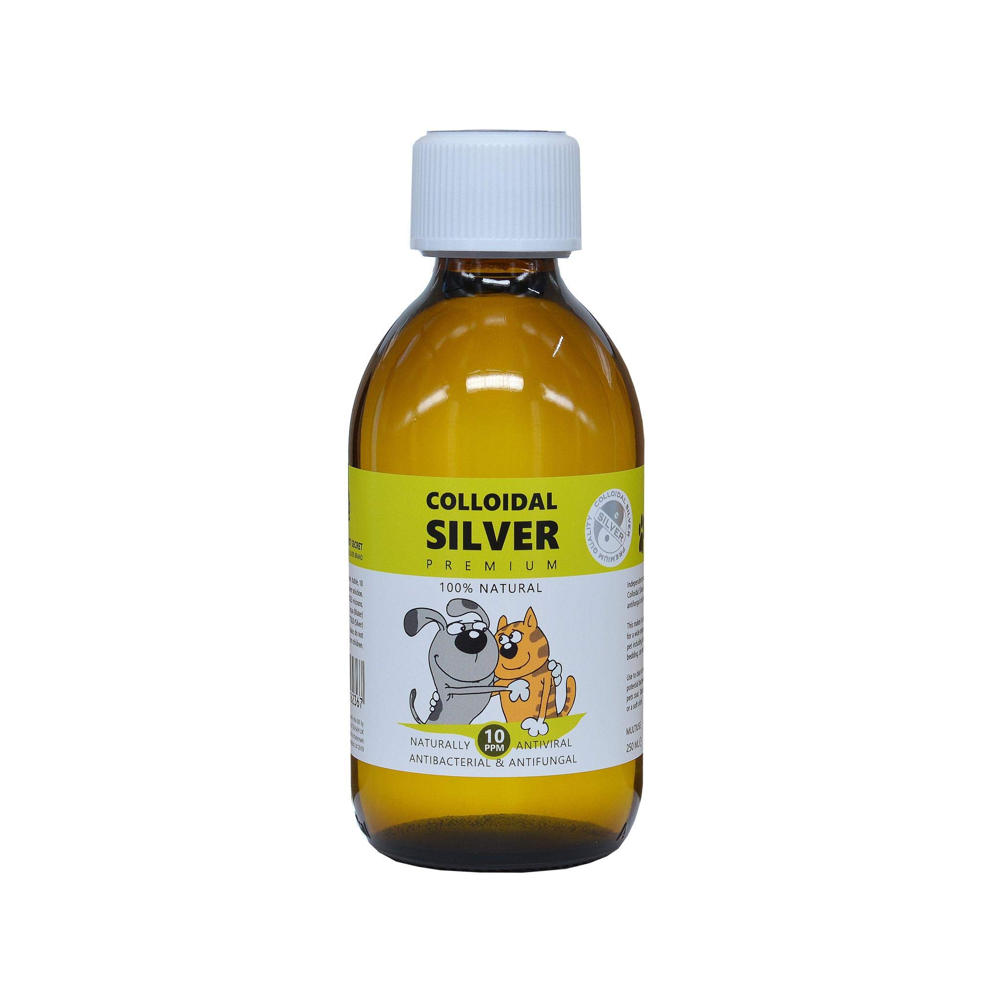 Nature's Greatest Secret Premium Quality Antibacterial Colloidal Silver Petcare 10ppm Bottle 250ml