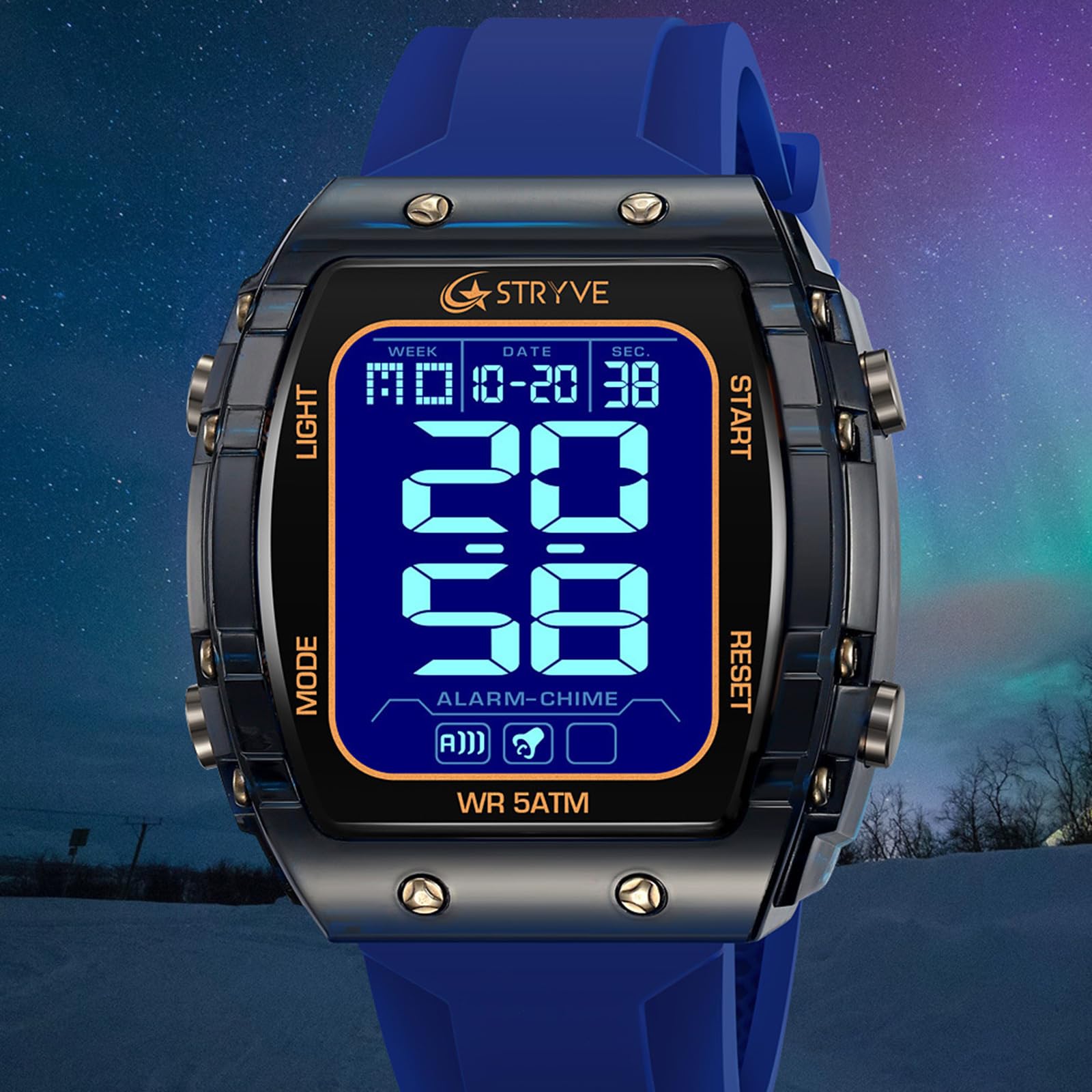 Orologio sportivo da uomo, digitale, militare, digitale, orologio tattico, LED, 50 m, impermeabile, sportivo, militare, per uomini, cronometro, digitale, per ragazzi