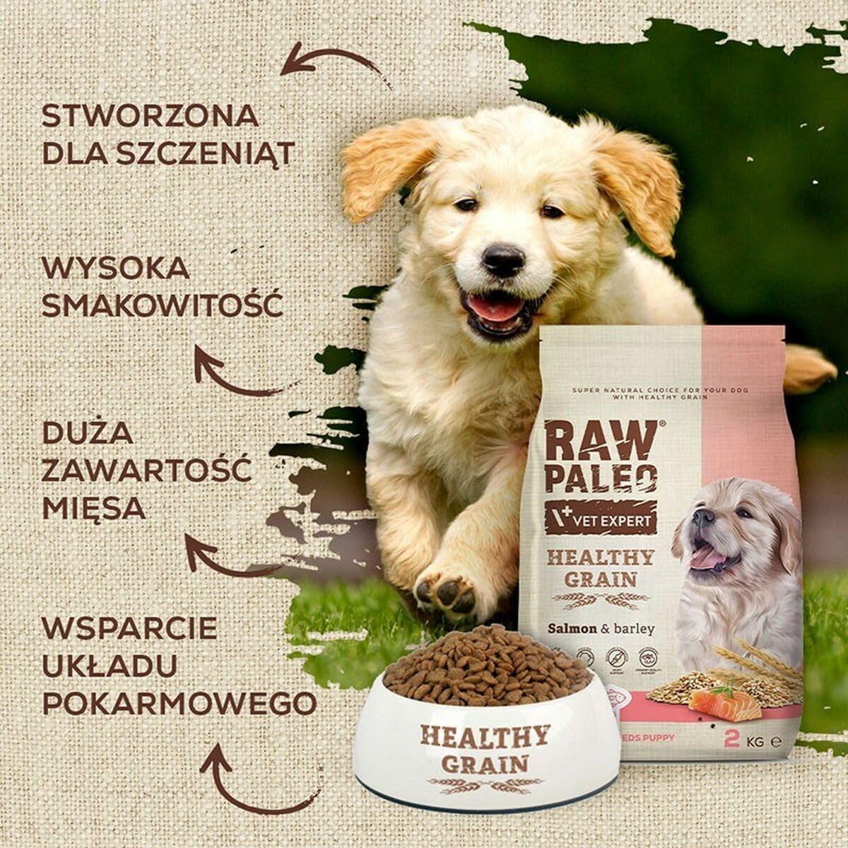 HEALTHY GRAIN PUPPY SALMON - sucha karma z łososiem dla szczeniąt 10kg
