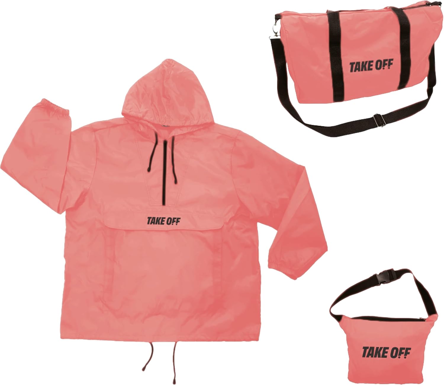 TAKE OFF 3-in-1 Convertible Waterproof Rain Jacket Serbia Ubuy