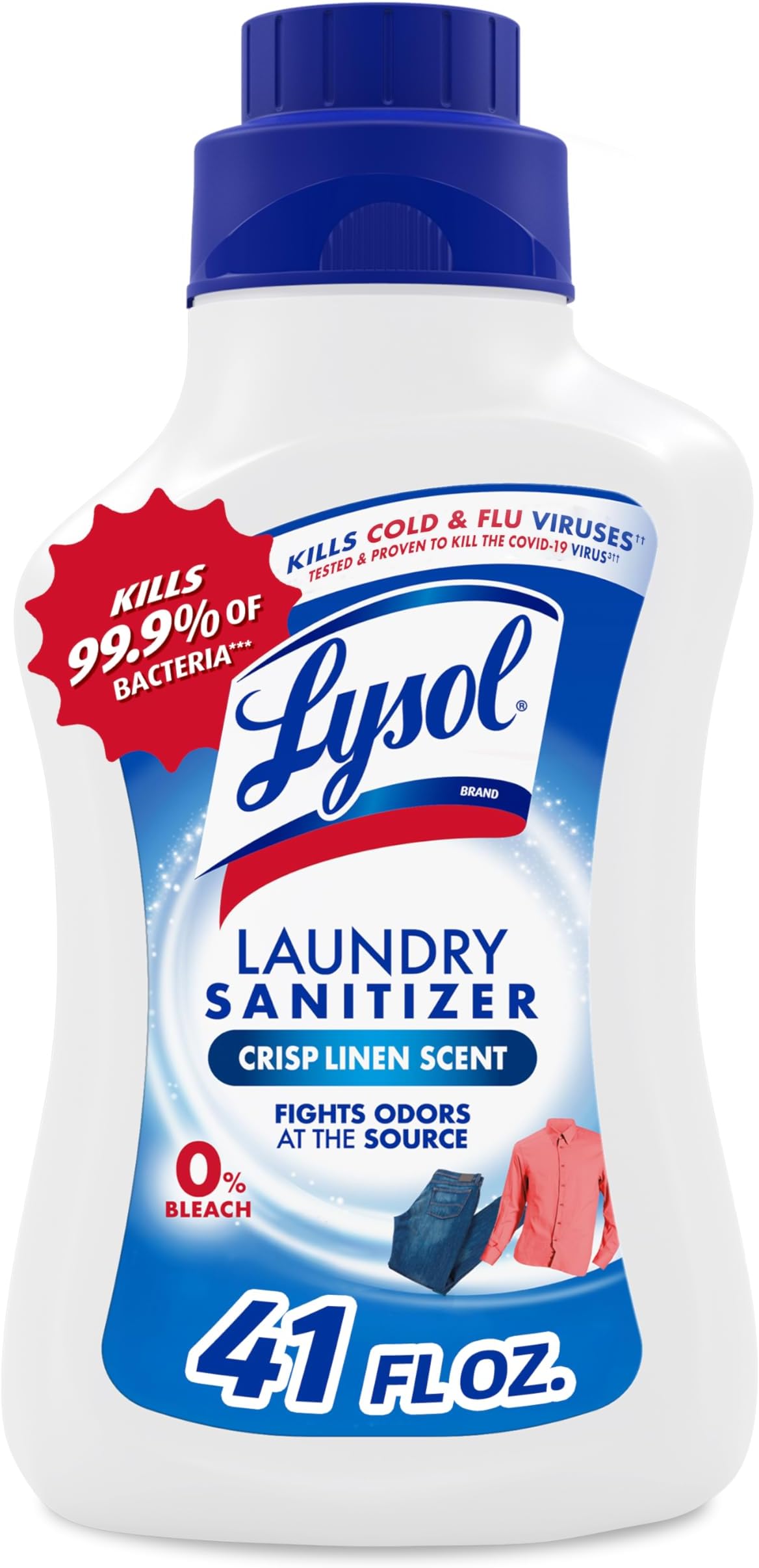 Laundry Sanitizer Additive, Crisp Linen, 41oz