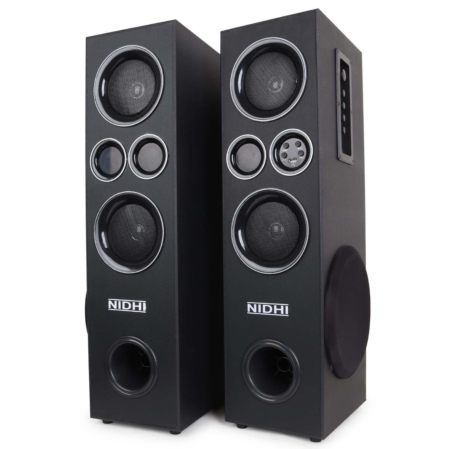 Nidhi Black Panther Double Tower Speaker With Mic 150 W - Main Image