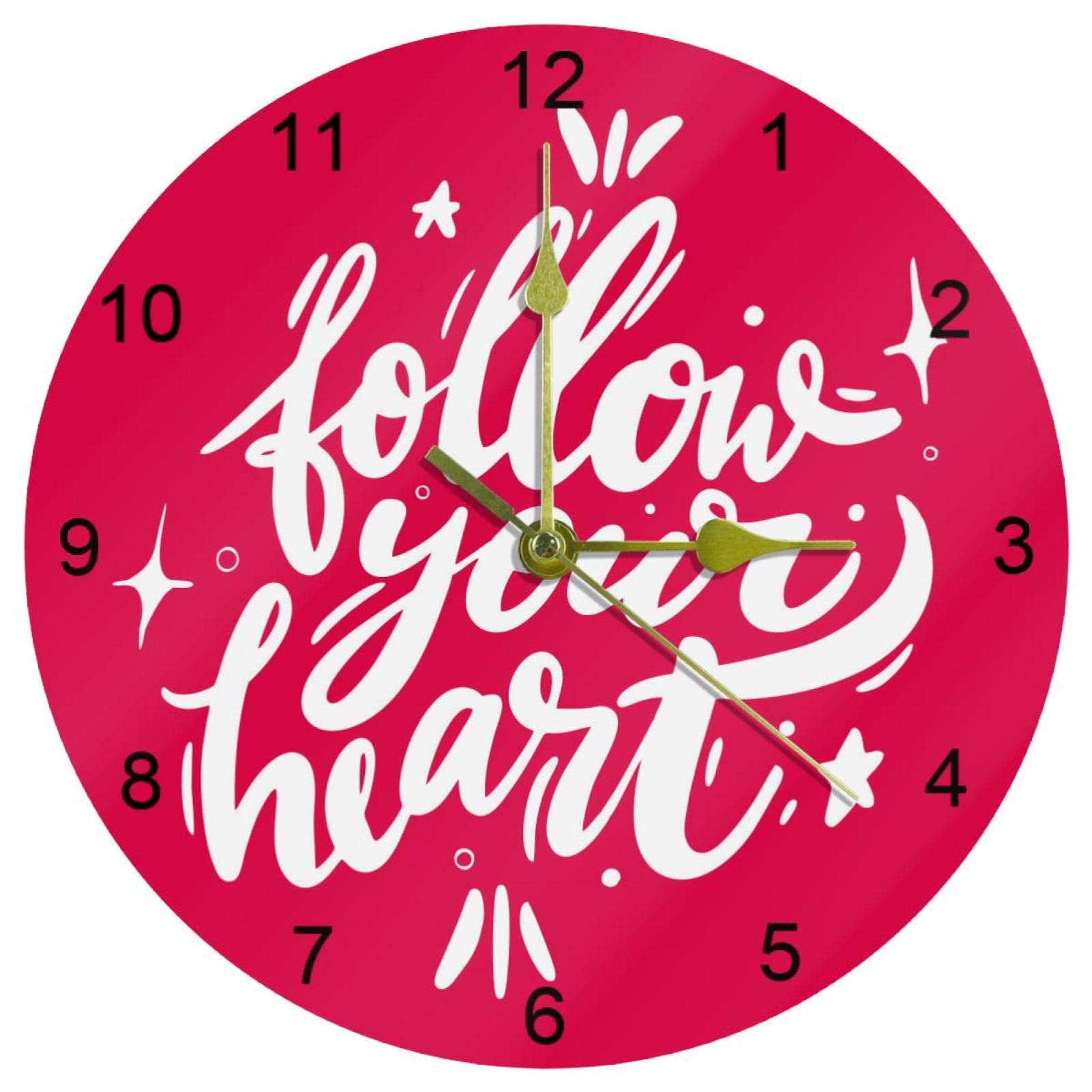 Horloge murale à quartz silencieuse pour salon et cuisine à pile