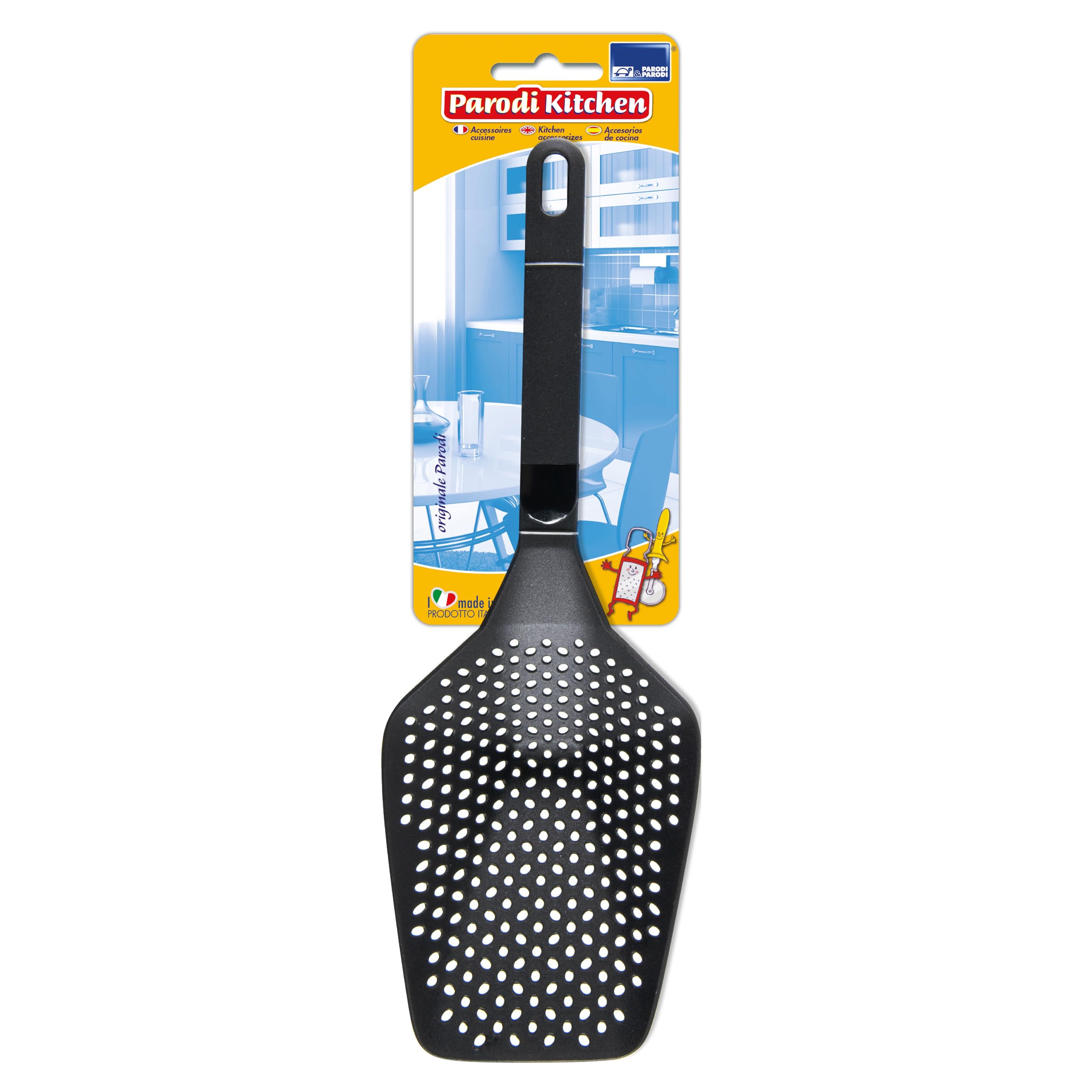 PARODI & PARODINylon Slotted Spoon, Heat Resistant up to 210° Ladle for Draining and Frying, Kitchen Accessories for Steaming - Cooking Spoon and Useful Kitchen Utensils, 30 x 8 cm