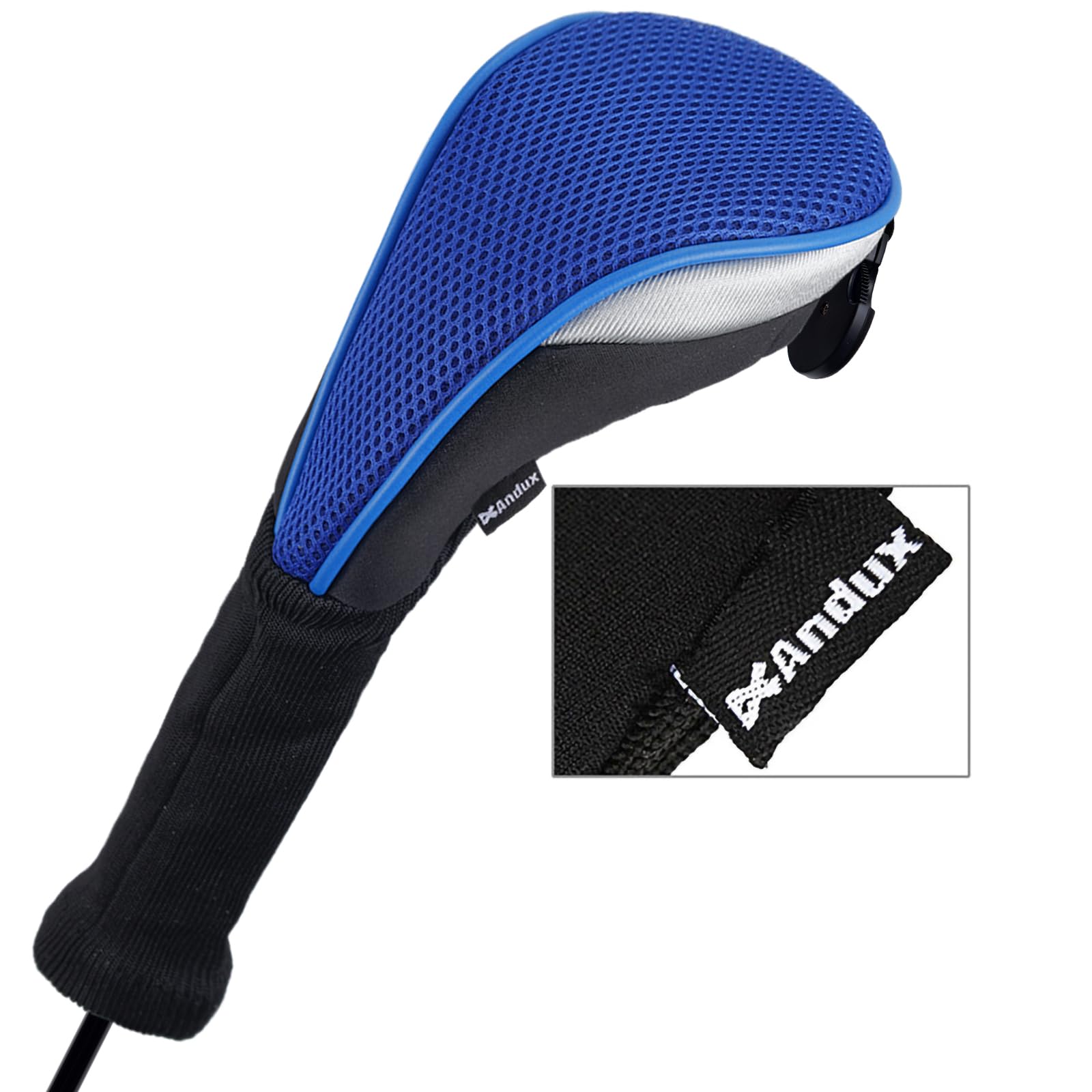Andux Golf Hybridschläger Habe mit langem Hals, austauschbarer Nummernanhänger, 4 Stück CTMT-02, Blau