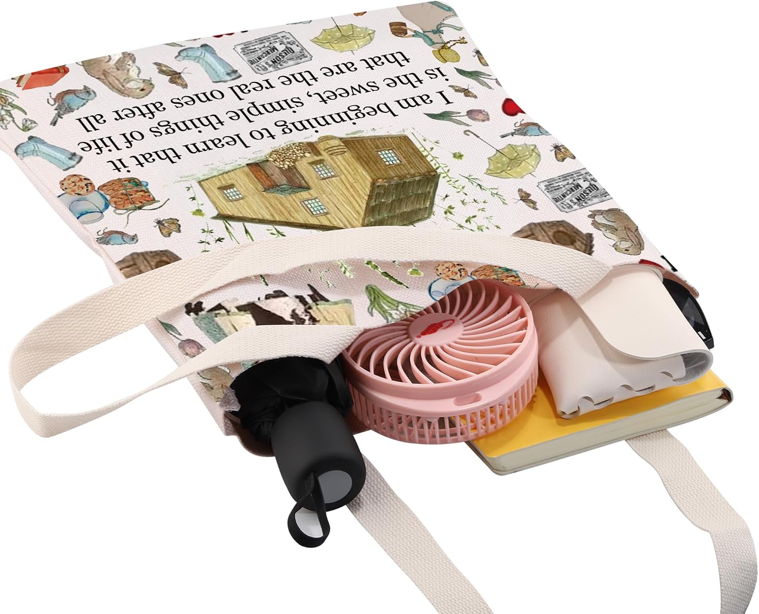 CMNIM House Book Merchandise Gifts Quote Inspired Makeup Bag Fan Gift Farmhouse Pouch 70s Farm Merch