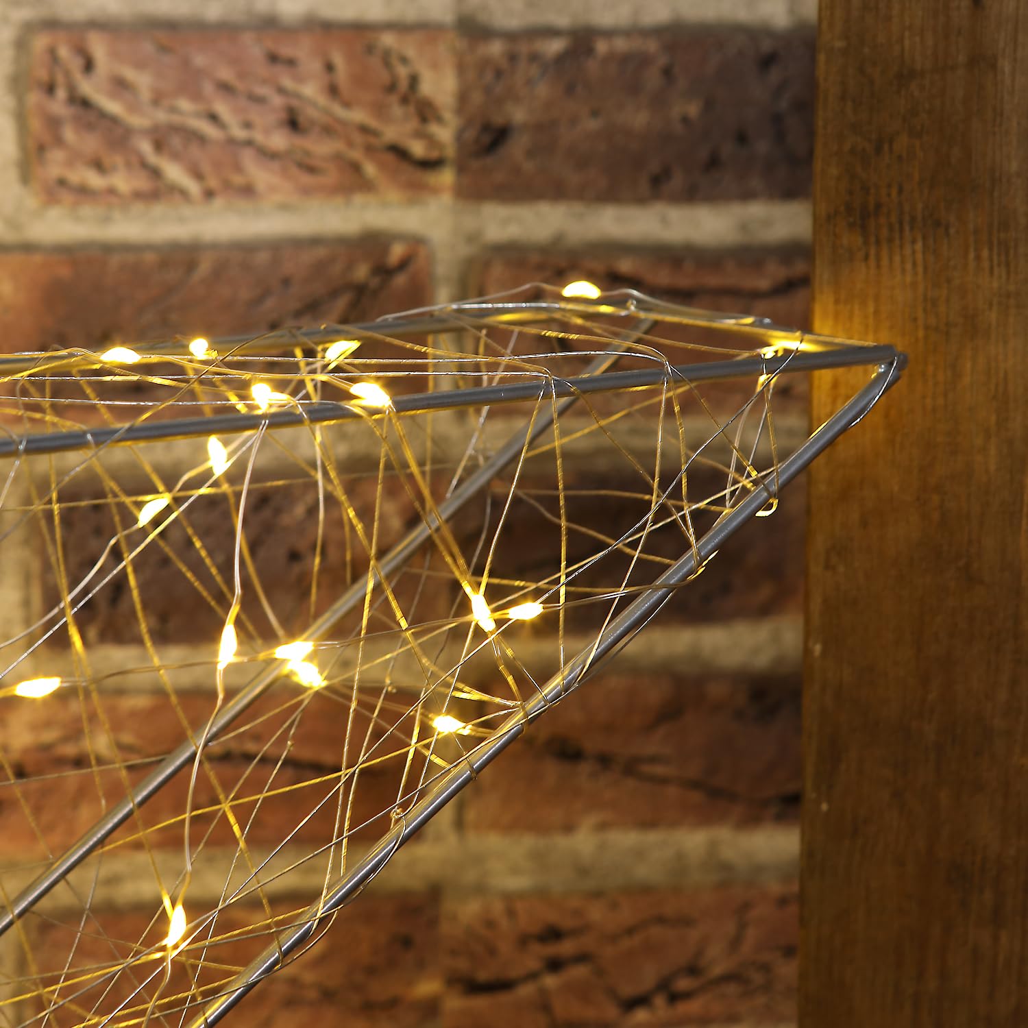 H4L Weihnachtsbeleuchtung LED Stern Weihnachtsstern Deko Metalldraht 190 LED`s