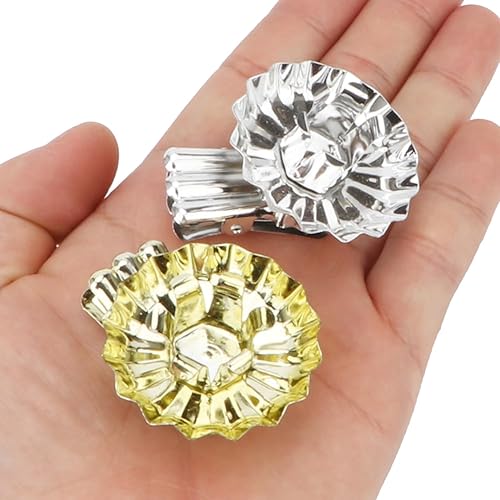 Miniatura 7 de Portavelas con clip plateado para árbol de Navidad clips de velas de metal para Navidad fiesta de cumpleaños juego de 16 piezas dorado