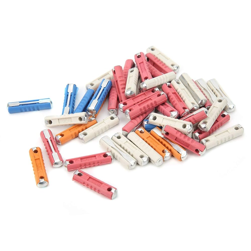 Amazon.co.jp: 50pcs ヨーロッパヒューズセット 魚雷型カー