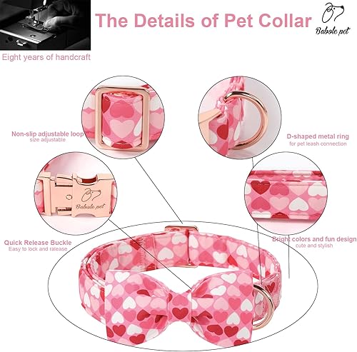 Miniatura 105 de Collar de perro con bandera estadounidense con pajarita, collar patriótico para perros pequeños, medianos y grandes, talla XS