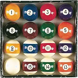 Bolas de bilhar/sinuca Viper Billiard Master tamanho regulamento de 5,8 cm, conjunto completo de 16 bolas