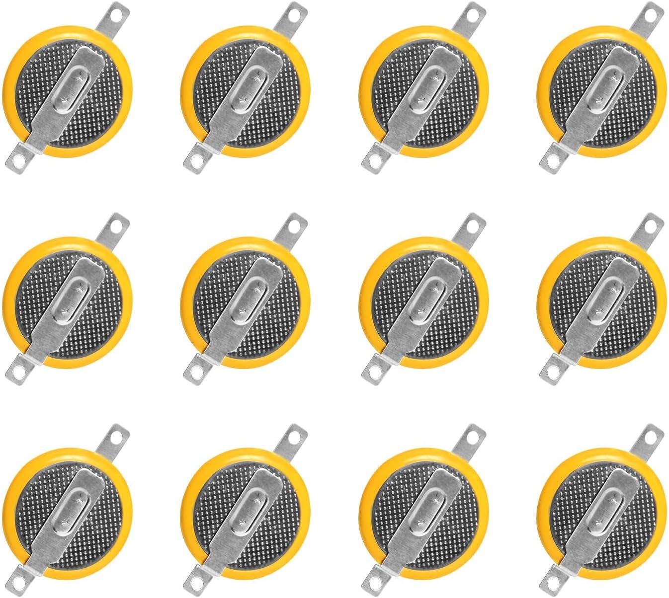 12 Pack CR1616 Battery, CR1616 3V Button Cell Lithium Battery with Solder Tabs for Gameboy Color, Gameboy Advance Game Replacement