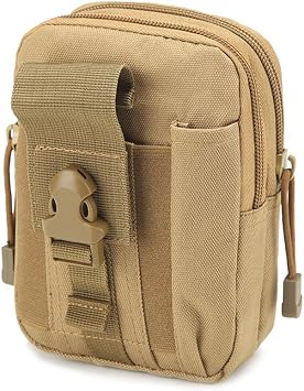 Tactical Army Molle Utility Pouch Carrying Waist Belt Bag with Cell Phone Holster Holder