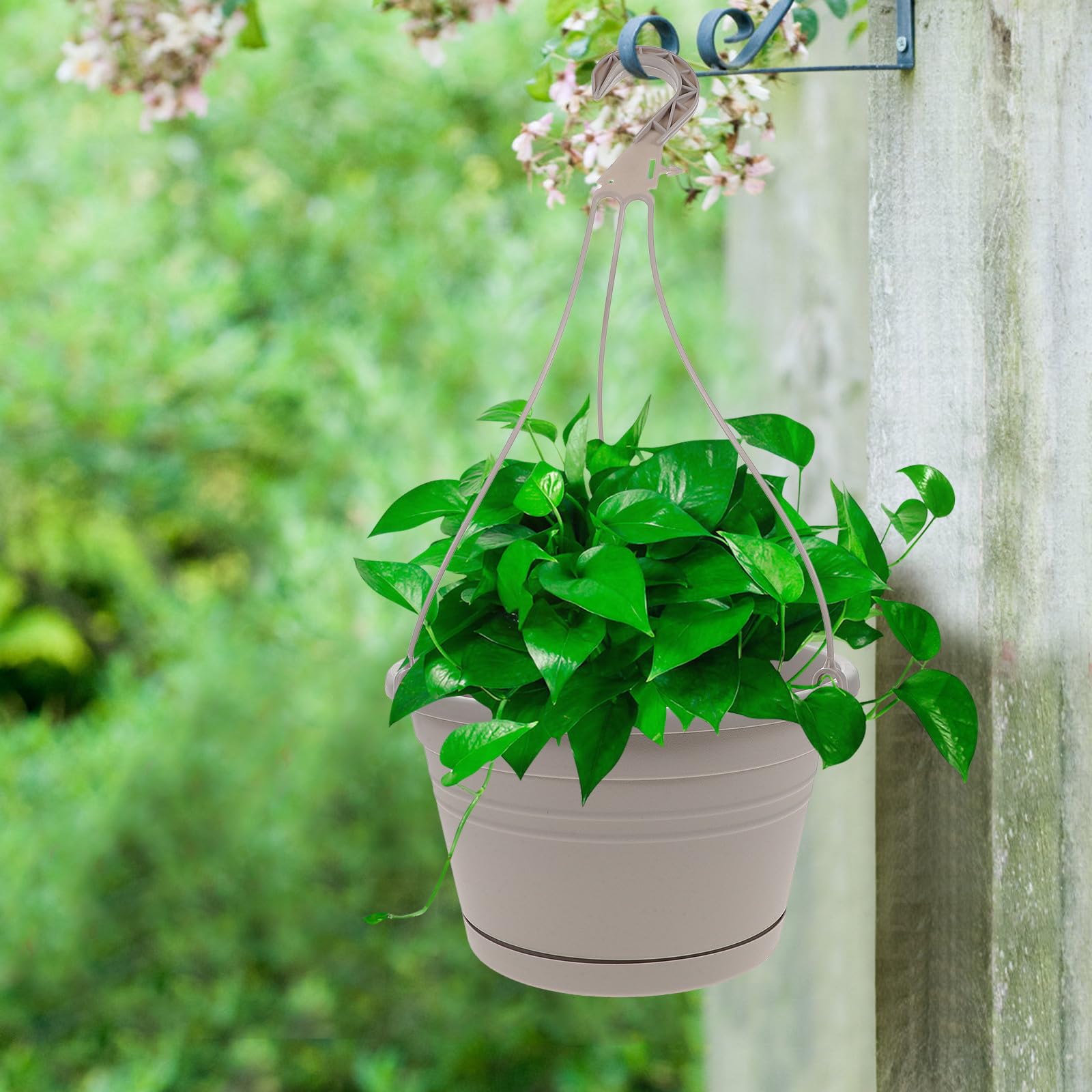 Luxshiny 3 Stück Hängeampeln aus Kunststoff für Pflanzen Multifunktional und Einfach zu Dekorieren für Balkon und Garten