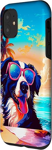 Miniatura 8 de Funda para iPhone 14, diseño divertido y divertido para amantes de los perros, playa, mar, niños y niñas