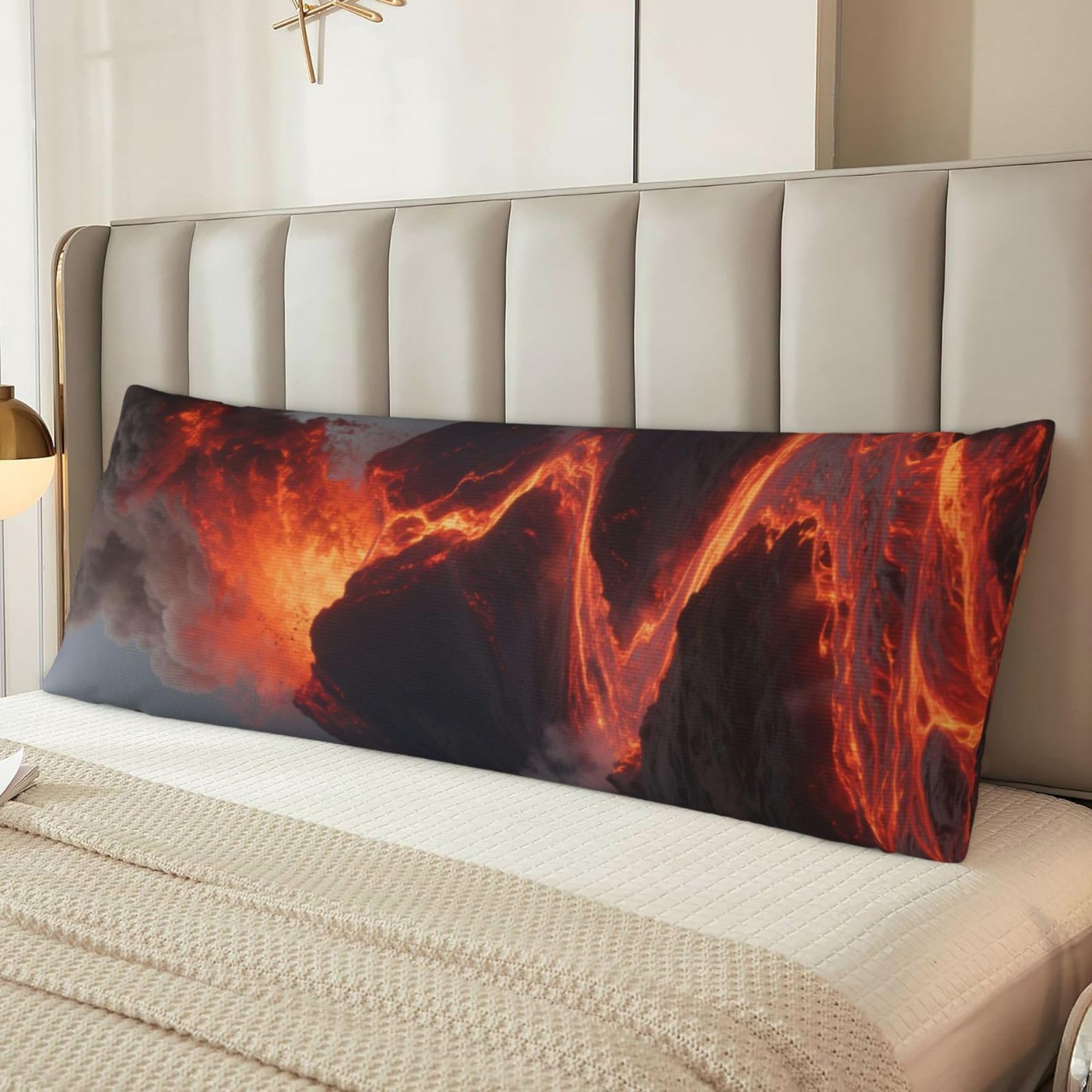 Volcano Body Pillow Cover with Hidden Zipper 54"X20",Ultra Soft Microfiber Long Pillow Case Decorative Bedding Pillowcase Cushion Cover Cases for Bedroom Couch Sofa,Home Gifts